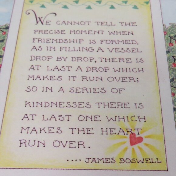 Mary Engelbreit Notebook Friendship Hard Cover, Padded, Stripped, Tea Party - Picture 4 of 7